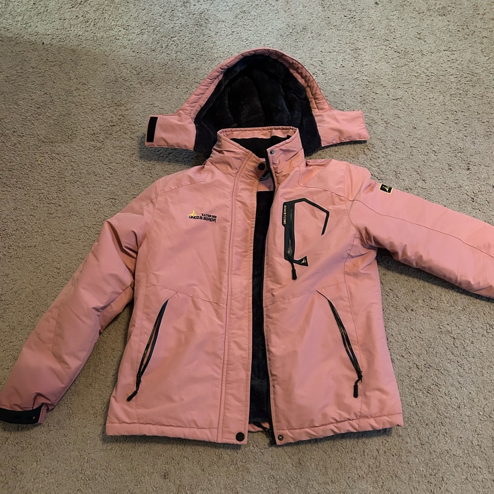 Pink Hooded Winter/Ski/Snow/Snowboard Jacket